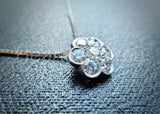 2ct Round Cut Moissanite Daisy cluster Pendant 14k White Gold Plated NO CHAIN