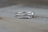 0.3ct Round Cut VVS1D Diamond Engagement Ring 14k White Gold Finish Safety Pin