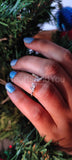 0.2ct Marquise Simulated Diamond Minimalist Wedding Band 14k White Gold Plated