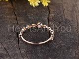 0.15ct Round Cut Moissanite Milgrain Design Engagement Ring 14k Rose Gold Plated
