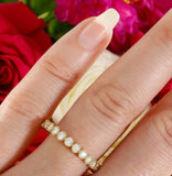 1ct Round Diamond Half Eternity Slim Wedding Ring Band 14k White Gold Finish