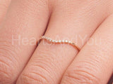 0.15ct Round Moissanite Curved Anniversary Engagement Ring 14K YellowGold Plated