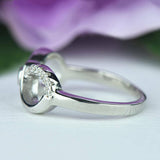 0.5ct Round Cut Diamond Infinity Engagement Ring 14k White Gold Finish New