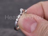 0.4ct Round Cut Moissanite Milgrain Eternity Wedding Band 14k White Gold Plated