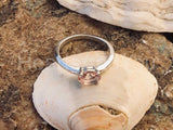 0.6ct Oval Cut Simulated Peach Morganite Solitaire Ring 14k White Gold Plated