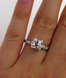 1.6Ct Round Cut Diamond Vintage Antique Engagement Ring 14K White Gold Finish