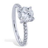 1.6ct Round Cut Diamond Engagement Ring Classic Solitaire 14k White Gold Finish