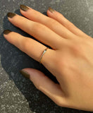 0.06ct Engagement Ring Round Diamond Solitaire Minimalist 14k Yellow Gold Finish