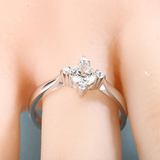 0.9ct Round Cut Diamond Engagement Ring 14k White Gold Finish Unique Solitaire