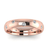 0.2ct Round Cut Moissanite Zig Zag Flush Set Wedding Band 14k White Gold Plated