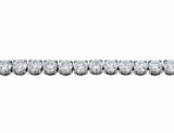 25Ct Round Cut Diamond Graduated Extravagant Tennis Necklace 18K White Gold Over
