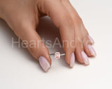 2ct Emerald Cut Simulated Morganite Accents Engagement Ring 14k WhiteGold Plated