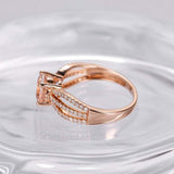 2ct Round Cut Morganite Split Shank Solitaire Engagement Ring 14k Rose Gold Over