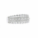 4ct Round Cut Diamond Wedding Ring Band Five Row Eternity 14k White Gold Finish