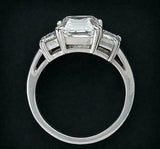 2ct Asscher Cut VVS1 D Diamond Solitaire Engagement Ring 14k White Gold Finish