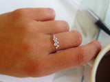 0.5ct Round Cut Diamond Minimalist Promise Engagement Ring 14k White Gold Finish