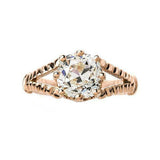 1ct Round Cut Diamond Engagement Ring Split Shank Solitaire 14k Rose Gold Finish