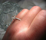 Solitaire Women Engagement Ring 4ct Asscher Cut Diamond 14k White Gold Finish