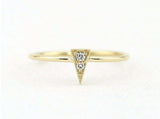 0.3ct Engagement Ring Round Cut Diamond Minimalist Design 14k Yellow Gold Finish