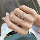 0.2ct Round Cut Moissanite Stylish Women Engagement Ring 14k Yellow Gold Plated