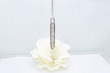 0.5ct Baguette Simulated Diamond Vertical Bar Pendant Chain 14k WhiteGold Plated