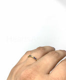 0.3ct Round Cut Simulated Sapphire Minimalist Wedding Band 14k YellowGold Plated
