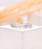 0.2ct Round Cut Moissanite Bow Design Engagement Ring 14k Yellow Gold Plated