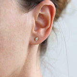 0.4ct Pear Cut VVS1D Diamond Bezel Solitaire Stud Earrings 14k YellowGold Finish