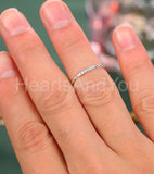 0.2ct Round Cut Moissanite Twisted Minimal Engagement Ring 14k White Gold Plated