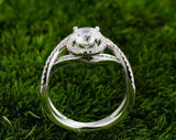Stylish Infinity Engagement Ring 1.9ct Round Cut Diamond 14k White Gold Finish