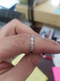 Stackable Engagement Eternity Band 0.5ct Round Cut Diamond 14k White Gold Finish