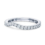 0.5ct Round Cut Moissanite Anniversary Women Wedding Band 14k White Gold Plated