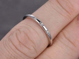 0.3ct Round Cut VVS1D Diamond Wedding Ring Band Minimalist 18k White Gold Finish