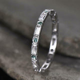1.2ct Wedding Ring Band Baguette Cut Diamond Full Eternity 14k White Gold Finish