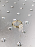 0.5ct Oval Simulated Diamond Solitaire Engagement Ring 14k Yellow Gold Plated