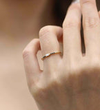 0.3ct Baguette Cut Diamond Engagement Ring Minimalist 14k Yellow Gold Finish