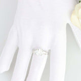 2ct Asscher Cut Diamond Tapered Baguette Accent Ring Trilogy 14k White Gold Over