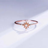 1ct Round Cut Diamond Engagement Ring Dainty Minimalist Women 14k Rose Gold Over