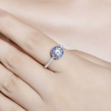 1.9ct Round Cut Diamond Engagement Ring 14k White Gold Finish Accents Solitaire