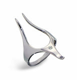 Anubis Egyptian Engagement Ring 0.5ct Round Cut Diamond 14k White Gold Finish