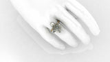 1ct Round Cut Diamond Bamboo Band Flower Leaf Unique Ring 14k Dual Tone Finish