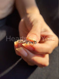 0.1ct Round Cut Moissanite Leaf Vine Wave Engagement Ring 14k White Gold Plated