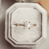 0.4ct Oval Simulated Diamond Solitaire Engagement Ring 14k Yellow Gold Plated