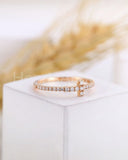 0.5ct Round Cut Moissanite Solitaire with Accents Ring 14k Yellow Gold Plated