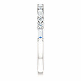 0.5ct Baguette Cut Diamond Eternity Unique Wedding Band 14k White Gold Finish
