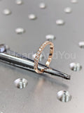 0.35ct Round Cut Moissanite Half Eternity Wedding Band 14k Rose Gold Plated