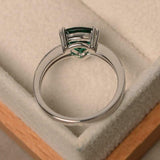 2.2ct Engagement Ring Trillion Cut Emerald Diamond Accent 14k White Gold Finish