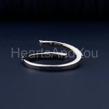 0.5ct Round Cut Moissanite Open Cuff Bypass Wedding Band 14k White Gold Plated