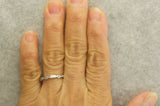 2Ct Round Cut Blue Tanzanite Diamond Petite Wedding Band 14K White Gold Finish