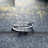 1.2ct Round Cut Diamond Engagement Ring 14k White Gold Finish Floral Stackable